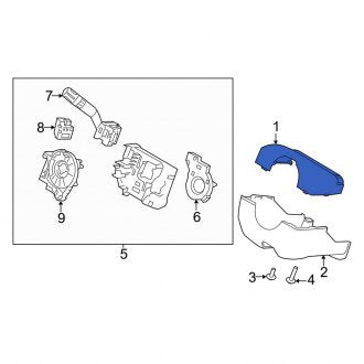 New OEM Upper Steering Column Cover Fits, 2013-2019 Lincoln MKT - Part # DE9Z3530AC