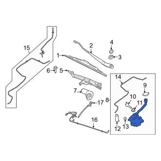 New OEM Washer Fluid Reservoir Fits, 2010-2012 Lincoln MKT - Part # AA8Z17618A