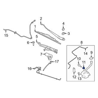 New OEM Washer Fluid Level Sensor Seal Fits, 2016-2019 Lincoln MKT - Part # 7T4Z16K624AA