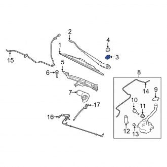 New OEM Windshield Wiper Arm Nut Fits, 2016-2019 Lincoln MKT - Part # W708841S424