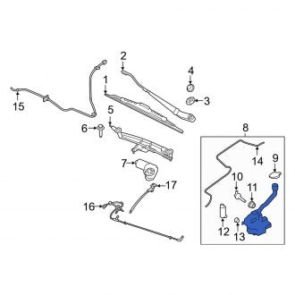 New OEM Washer Fluid Reservoir Fits, 2016-2017 Lincoln MKT - Part # DA8Z17618B