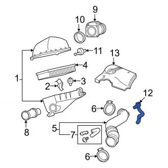 New OEM PCV Valve Hose Fits, 2006-2011 Mercury Grand Marquis - Part # 5W7Z6758BA