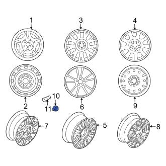 New OEM Wheel Lug Nut Fits, 2003-2011 Mercury Grand Marquis - Part # 6W7Z1012DA