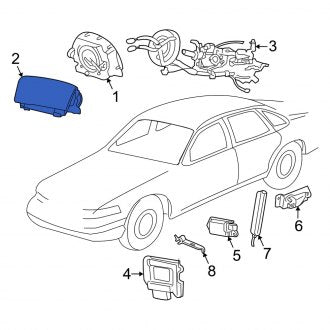 New OEM Upper Instrument Panel Air Bag Fits, 2005 Mercury Grand Marquis - Part # 5W7Z54044A74AAC