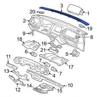 New OEM Windshield Defroster Nozzle Fits, 1998-2002 Mercury Grand Marquis - Part # 2W7Z54044E82AAA