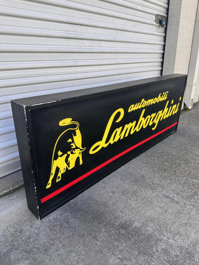 Vintage 1980s-1990s Lamborghini Dealer Illuminated Sign - A Unique Opportunity