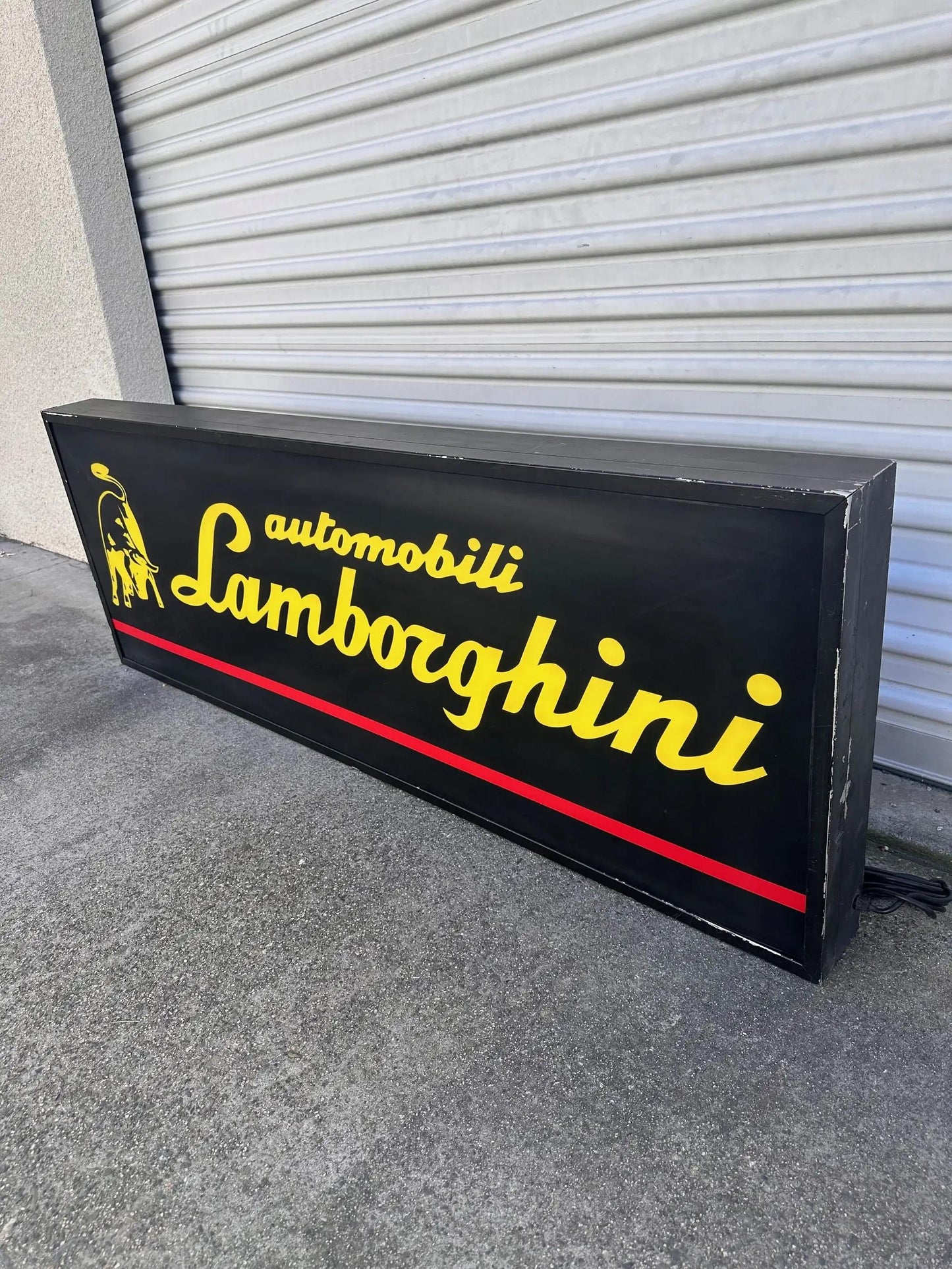 Vintage 1980s-1990s Lamborghini Dealer Illuminated Sign - A Unique Opportunity