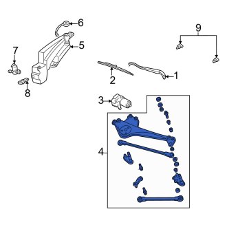 New OEM Windshield Wiper Linkage Fits, 2000-2005 Mercury Sable - Part # 4F1Z17566BA