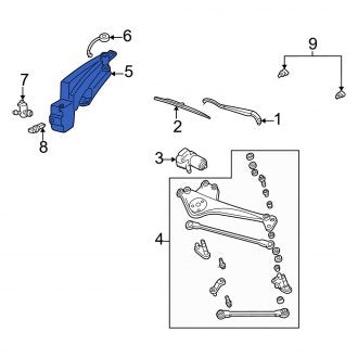 New OEM Washer Fluid Reservoir Fits, 2005 Mercury Sable - Part # 5G1Z17618BA