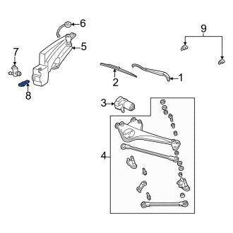 New OEM Washer Fluid Level Sensor Fits, 2005-2007 Mercury Montego - Part # F6DZ17B649AB