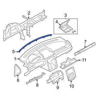 New OEM Windshield Defroster Nozzle Fits, 2005-2007 Mercury Montego - Part # 5G1Z54044E82AAA