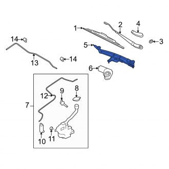 New OEM Windshield Wiper Linkage Fits, 2008 Mercury Sable - Part # 4G1Z17K484AA