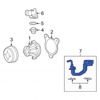 New OEM Lower Engine Coolant Thermostat Housing Fits, 2007-2014 Ford Expedition - Part # 3L3Z8C368E