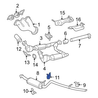 New OEM Rear Exhaust Muffler Bracket Fits, 2002-2008 Ford F-150 - Part # 4L3Z5260AB