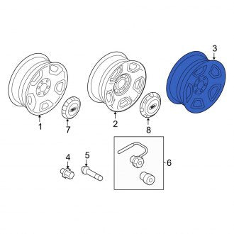 New OEM Wheel Fits, 2004 Ford F-150 - Part # 4L3Z1007DA