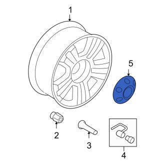 New OEM Wheel Cap Fits, 2006-2008 Ford F-150 - Part # 6L3Z1130AA