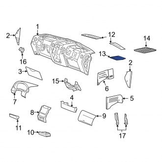 New OEM Upper Instrument Panel Cover Fits, 2004-2008 Ford F-150 - Part # 4L3Z15045G34AAB