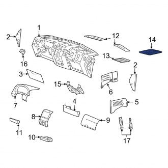 New OEM Upper Instrument Panel Cover Fits, 2007-2008 Ford F-150 - Part # 7L3Z15045G34AA