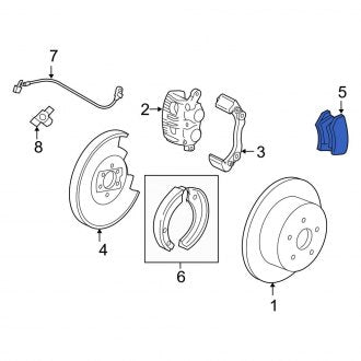 New OEM Rear Disc Brake Pad Set Fits, 2004-2012 Ford F-150 - Part # AU2Z2V200A