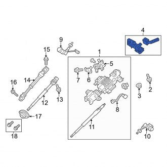 New OEM Upper Steering Column Tube Fits, 2011-2014 Ford F-150 - Part # EL3Z3F791BB