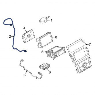 New OEM Upper GPS Navigation System Antenna Cable Fits, 2013-2014 Ford F-150 - Part # DL3Z14D202C