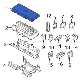 New OEM Upper Junction Block Cover Fits, 2009-2019 Ford E-series - Part # 9L1Z14A003A