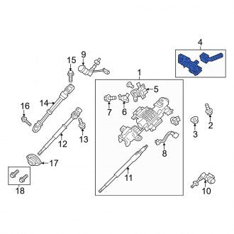 New OEM Upper Steering Column Tube Fits, 2013-2014 Ford F-150 - Part # EL3Z3F791LB