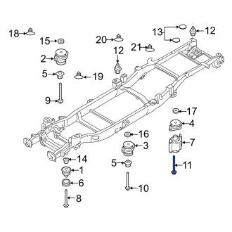 New OEM Lower Body Mount Cushion Bolt Fits, 2018-2024 Ford Expedition - Part # W718645S900