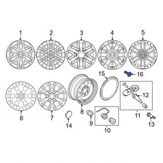 New OEM Wheel Trim Ring Fits, 2021-2023 Ford F-150 - Part # ML3Z1021B