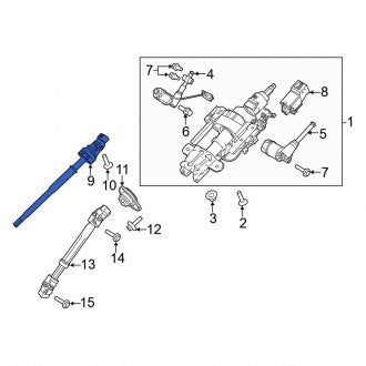 New OEM Upper Steering Shaft Fits, 2015-2020 Ford F-150 - Part # HL3Z3E751F