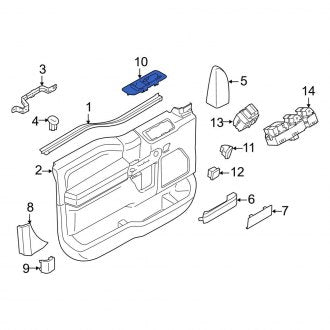 New OEM Rear Door Window Switch Bezel Fits, 2017-2020 Ford F-150 - Part # FL3Z14528AA