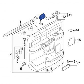 New OEM Rear Door Window Switch Fits, 2021-2023 Ford F-150 - Part # ML3Z14529BC