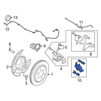 New OEM Rear Disc Brake Pad Set Fits, 2021-2024 Ford F-150 - Part # ML3Z2200F