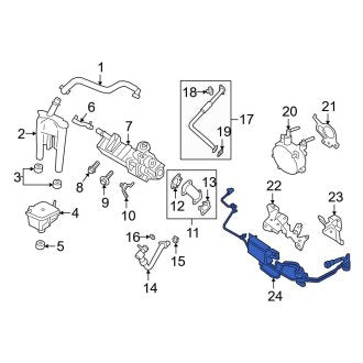 New OEM Vacuum Line Fits, 2018-2022 Ford F-150 - Part # JL3Z9S468B