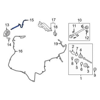 New OEM Vacuum Line Fits, 2018-2020 Ford F-150 - Part # JT4Z9S468B