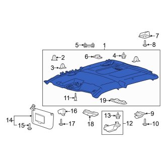 New OEM Upper Headliner Fits, 2019-2020 Ford F-150 - Part # KL3Z1851944CD