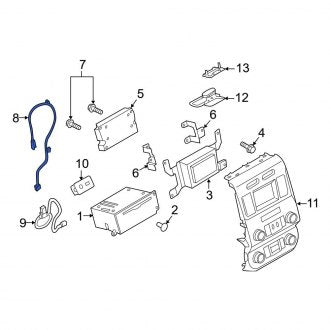 New OEM Upper Radio Connector Fits, 2015-2017 Ford F-150 - Part # FL3Z14D202E