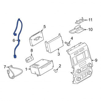 New OEM Upper Radio Connector Fits, 2015-2017 Ford F-150 - Part # FL3Z14D202G