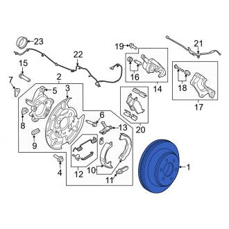 New OEM Rear Disc Brake Rotor Fits, 2015-2017 Ford F-150 - Part # FL3Z2C026D