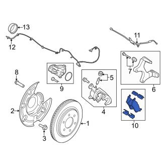 New OEM Rear Disc Brake Pad Set Fits, 2014-2020 Ford F-150 - Part # FL3Z2200D