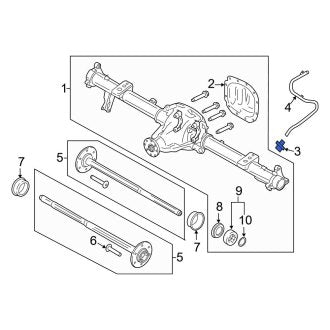 New OEM Rear Differential Vent Hose Fits, 2015-2024 Ford F-150 - Part # 1L2Z4022BA