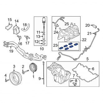 New OEM Upper Engine Intake Manifold Gasket Fits, 2021-2024 Ford Bronco - Part # JT4Z9H486A