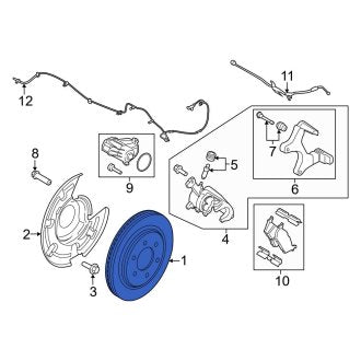 New OEM Rear Disc Brake Rotor Fits, 2022-2024 Ford Expedition - Part # ML1Z2C026C