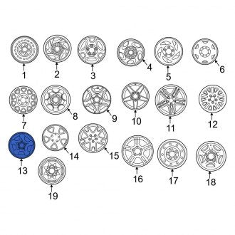 New OEM Wheel Fits, 2002 Ford F-150 - Part # 1L3Z1007BA