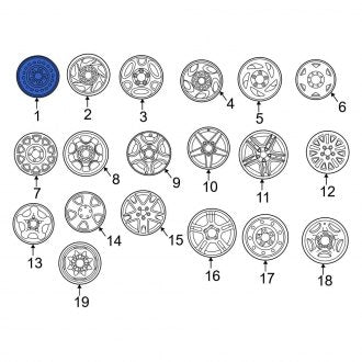 New OEM Wheel Fits, 1997-2001 Ford F-150 - Part # XL3Z1015EA