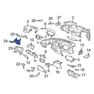 New OEM Upper Instrument Panel Reinforcement Fits, 1997-2002 Ford Expedition - Part # F65Z15044F76AA