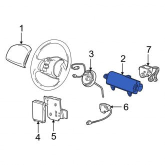 New OEM Upper Instrument Panel Air Bag Fits, 1997 Ford Expedition - Part # F75Z15044A74AAA