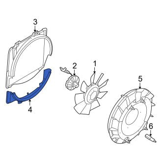 New OEM Lower Engine Cooling Fan Shroud Fits, 2008-2010 Ford E-series - Part # 6C2Z8146AA