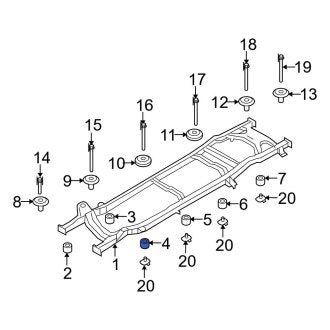 New OEM Lower Body Mount Cushion Fits, 2008-2019, 2021-2024 Ford E-series - Part # F5UZ1000155LB