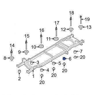 New OEM Lower Body Mount Cushion Fits, 2008-2019, 2021-2024 Ford E-series - Part # D5UZ1000155AA